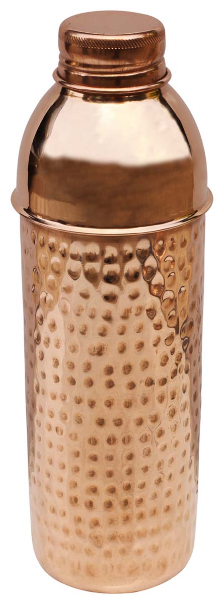 Wholesale Water Bottles – 9.5" Copper Water Bottle – Hammered Effect